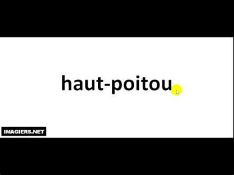 poitou pronunciation